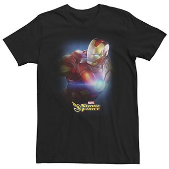Big & Tall Marvel Strike Force Iron Man Glow Portrait Tee