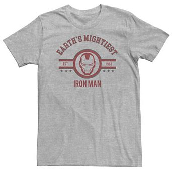 Big & Tall Marvel Avengers Earth's Mightiest Iron Man Logo Tee