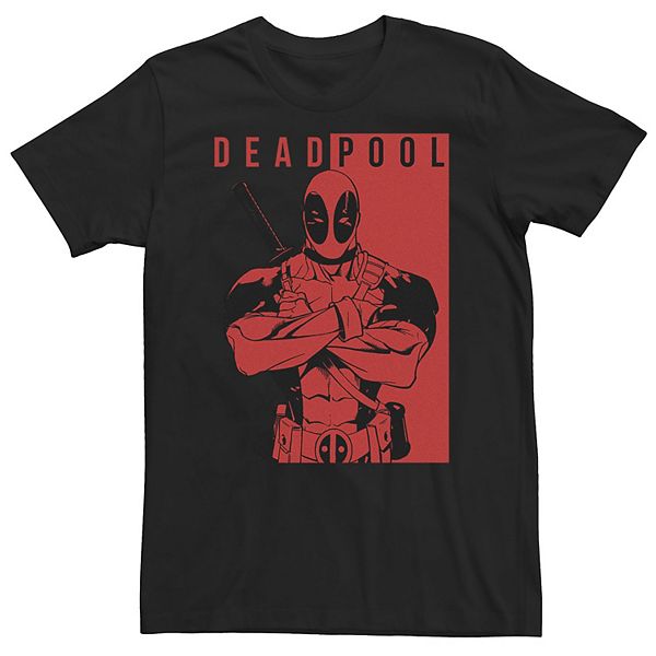 Big & Tall Marvel Deadpool Two-toned Portrait Tee