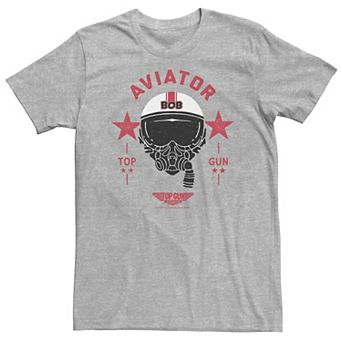 Big & Tall Top Gun Maverick Bob Aviator Helmet Stars Tee
