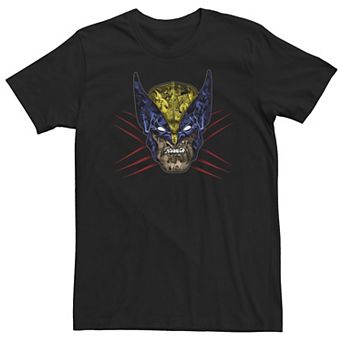 Big & Tall Marvel X-Men Wolverine Classic Retro Color Pop Face Tee
