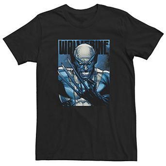 Big & Tall Marvel X-Men Wolverine Claws Close Up Blue Tee