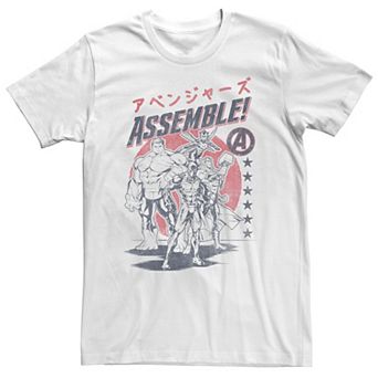 Big & Tall Marvel Avengers Assemble Kanji Group Shot Tee