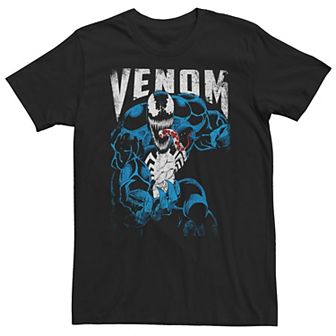 Big & Tall Marvel Venom Bloody Tongue Out Distressed Tee