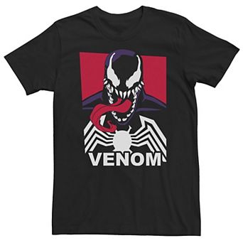 Big & Tall Marvel Venom Tongue Out Comic Logo Tee