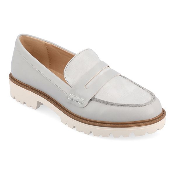 Journee Collection Womens Kenly Tru Comfort Foam Narrow Width Slip On Round Toe Loafer Flats