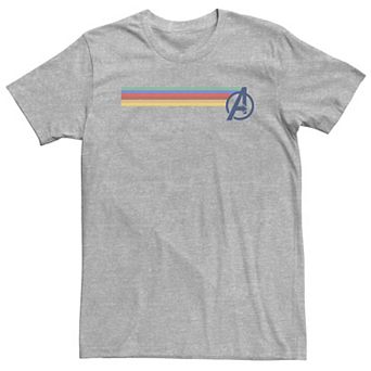 Big & Tall Marvel Avengers Rainbow Colors Classic Logo Tee