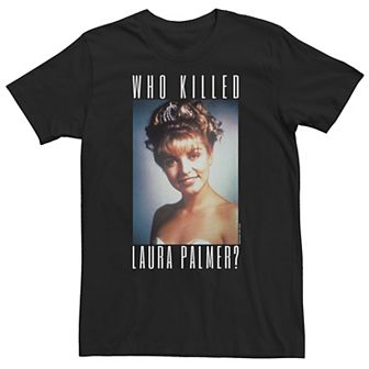 Big & Tall Twin Peaks Laura Palmer Portrait Text V3 Tee