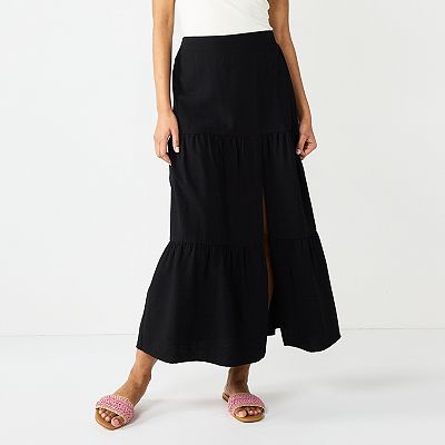 Black maxi skirt kohls best sale