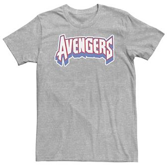 Big & Tall Marvel Avengers Retro Red, White & Blue Logo Tee