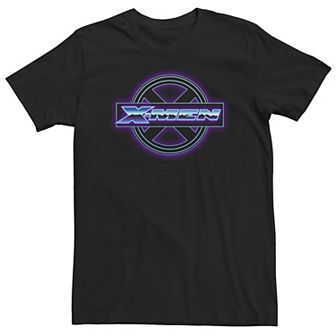Big & Tall Marvel X-Men Retro Bright Neon Logo Tee