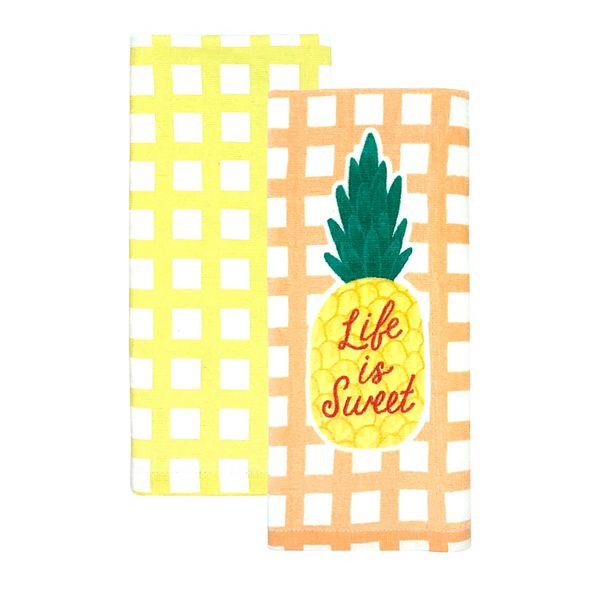 Celebrate Summer Together Pineapple Kitchen Towel 2-pk.