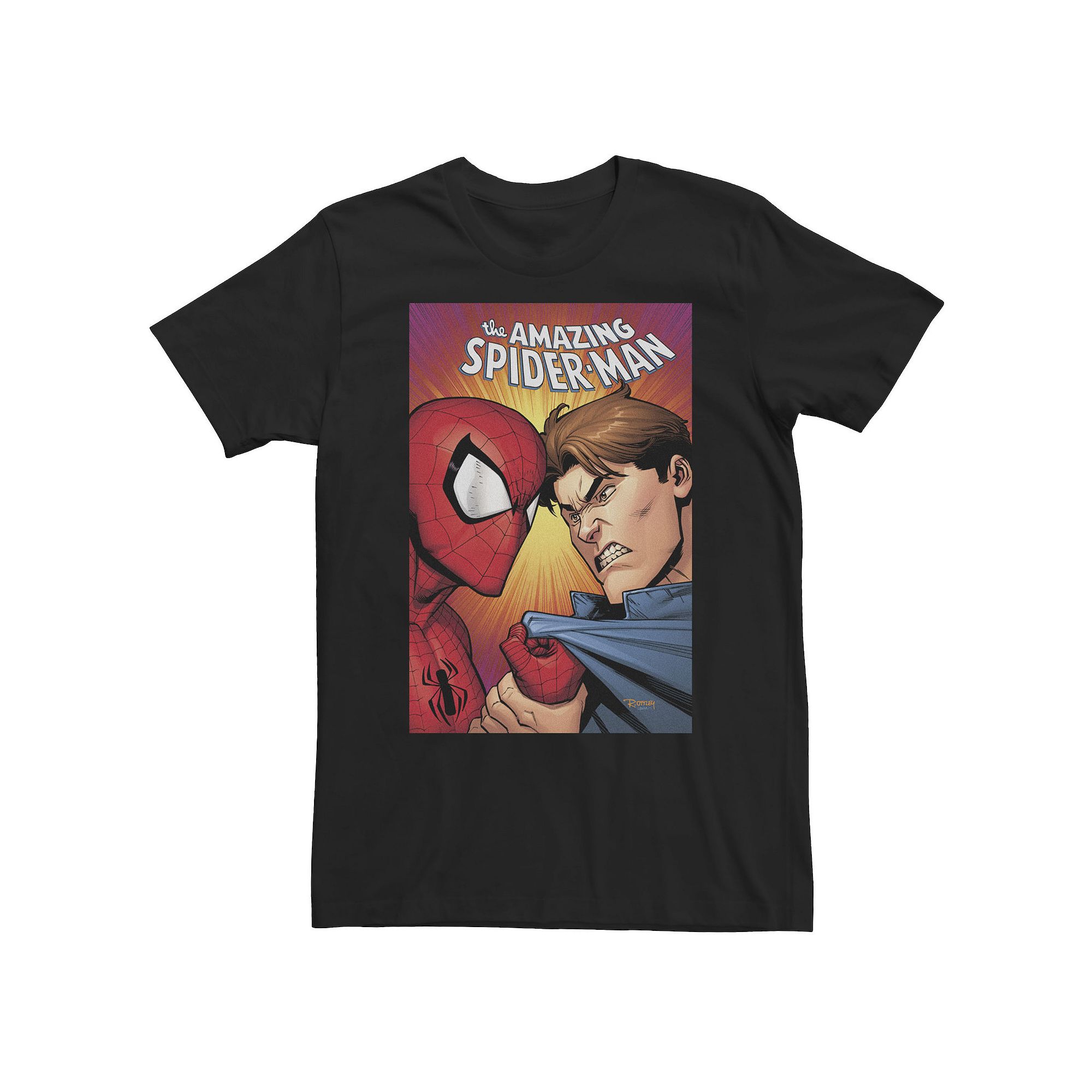 Big & Tall Marvel Amazing Spider-Man Comic Cover Tee, Mens, Size: 3XL, Bla