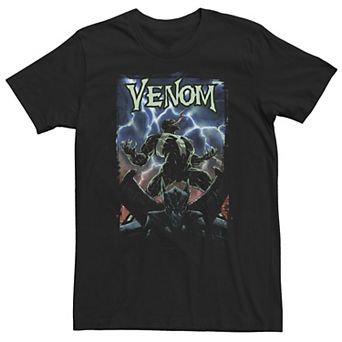Big & Tall Marvel Venom Logo Lightning Gargoyle Tee