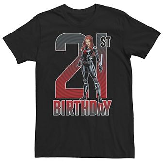 Big & Tall Marvel Black Widow 21st Birthday Tee