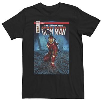 Big & Tall Marvel Iron Man Shock Legacy Comic Cover Tee