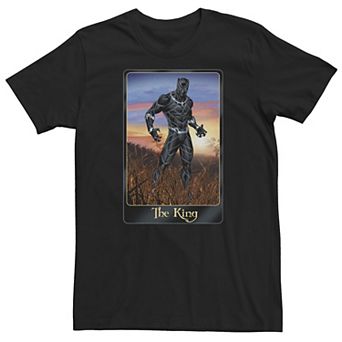 Big & Tall Marvel Black Panther The King Card Style Art Tee