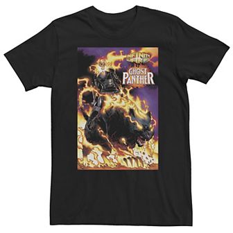 Big & Tall Marvel Ghost Panther Infinity Wars Comic Cover Tee