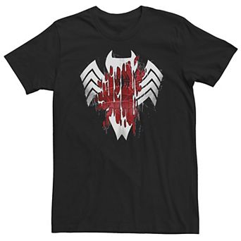 Big & Tall Marvel Venom Drip Logo Over Spider-Man Tee