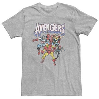 Big & Tall Marvel Avengers Classic Vintage Group Shot Tee