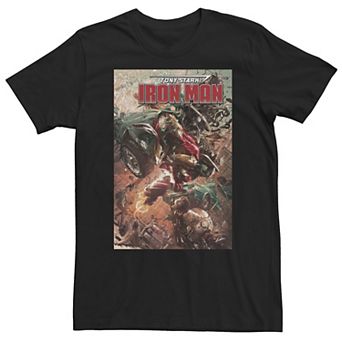 Big & Tall Marvel Comixology Iron Man Stark Realities Comic Book Cover Tee