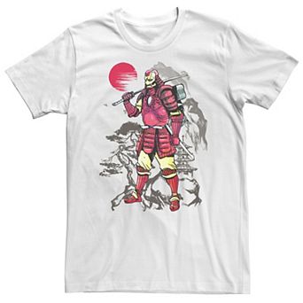 Big & Tall Marvel Iron Man Samurai Mountain Sunset Tee