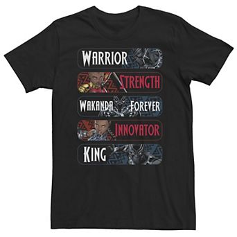 Big & Tall Marvel Wakanda Forever Inspirational Text Tee