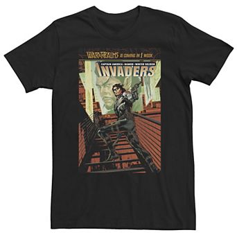 Big & Tall Marvel Comixology Invaders War Ghost Comic Book Cover Tee