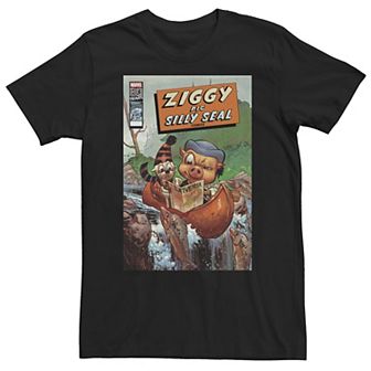 Big & Tall Marvel Ziggy Pig And Silly Seal Comic Cover Tee