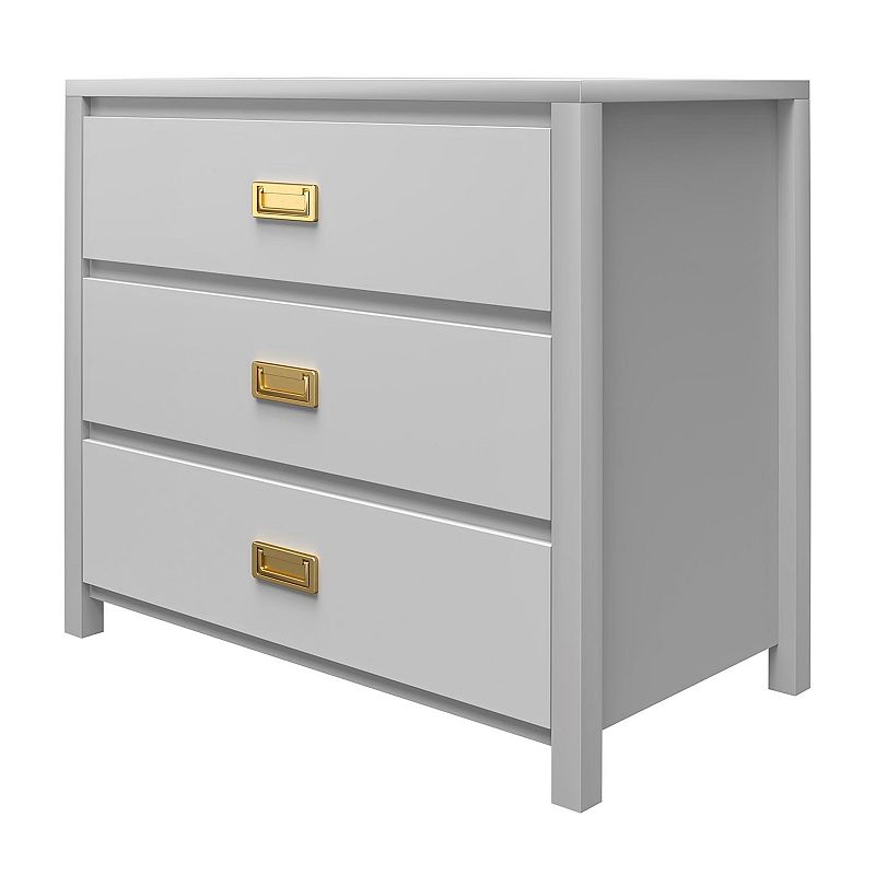 Little Seeds Monarch Hill Haven 3 Drawer Kids’ Dresser, Dove Gray *incomplete,box 1/2 only*