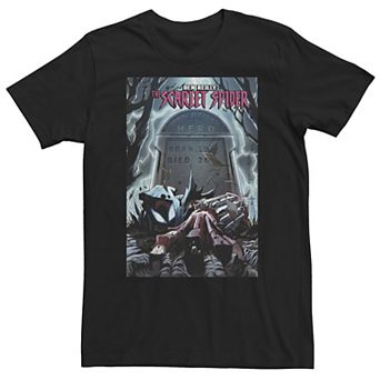 Big & Tall Marvel Scarlet Spider Tombstone Comic Cover Tee