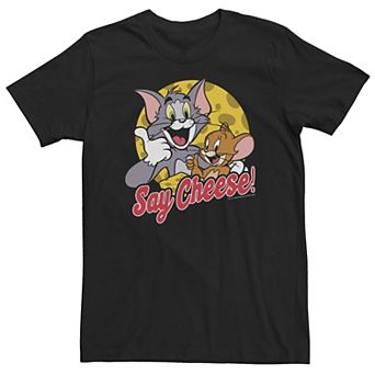 Big & Tall Tom And Jerry Say Cheese Portrait Tee