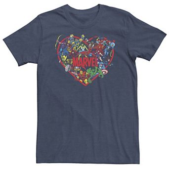 Big & Tall Marvel Marvel Hero Heart Tee