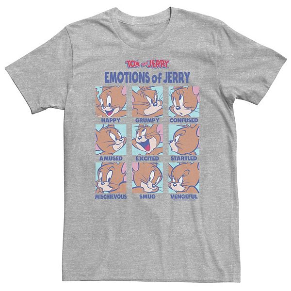Big & Tall Tom And Jerry Emotions Of Jerry Box Up Tee