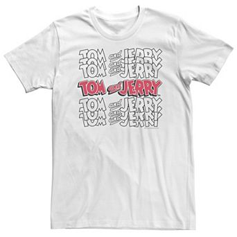 Big & Tall Tom And Jerry Logo Stack Tee