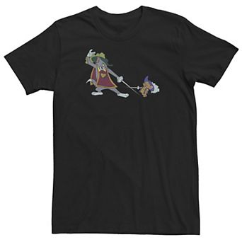 Big & Tall Tom And Jerry En Garde Sword Fight Scene Tee