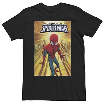 Big & Tall Marvel Comixology Spider-Man The Fight Below Comic Cover Tee