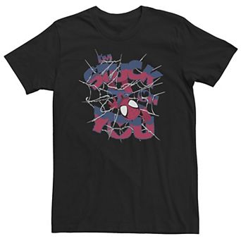 Big & Tall Marvel Spider-Man "I'm Stuck On You" Text Tee