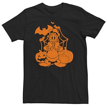 Big & Tall Disney Mickey & Friends Halloween Donald Duck Pumpkins Tee