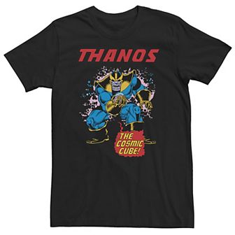 Big & Tall Marvel Thanos The Cosmic Cube Powerful Retro Tee