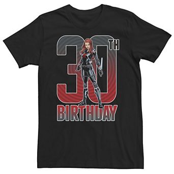 Big & Tall Marvel Black Widow 30th Birthday Tee