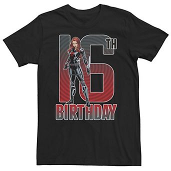Big & Tall Marvel Black Widow 16th Birthday Tee