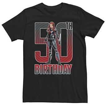 Big & Tall Marvel Black Widow 50th Birthday Tee