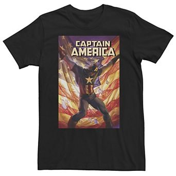Big & Tall Marvel Captain America Comic Cover Tee
