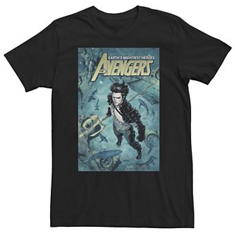 Big & Tall Marvel Namor Avengers Comic Cover Tee