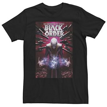 Big & Tall Marvel Comixology Black Order Ebony Maw Comic Book Cover Tee
