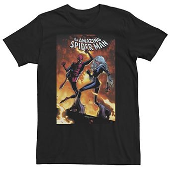 Big & Tall Marvel Spider-Man Black Cat Comic Cover Tee
