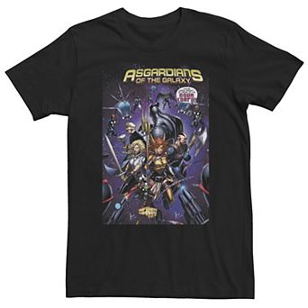 Big & Tall Marvel Asgardians Under Arrest Comic Cover Tee