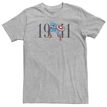 Big & Tall Marvel Retro 1941 Captain America Stance Tee