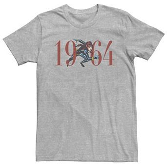 Big & Tall Marvel Retro 1964 Black Widow Action Pose Tee